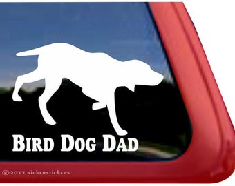 Fågelhundspappa | DC346DAD | NickerStickers® självhäftande vinyldekal med fågelhundsmotiv i hög kvalitet