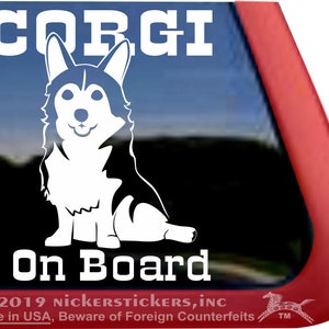 Corgi On Board | DC518OB | High Quality Adhesive Vinyl Window Decal Sticker