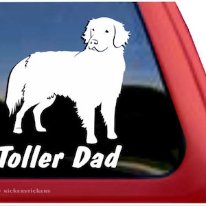 Toller Dad | DC1001DAD | High Quality Adhesive Nova Scotia Duck Tolling Retriever Vinyl Window Decal Sticker
