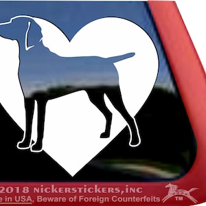 Weimaraner Heart Decal | DC389HRT | High Quality Adhesive Vinyl Weimaraner Dog Window Decal Sticke