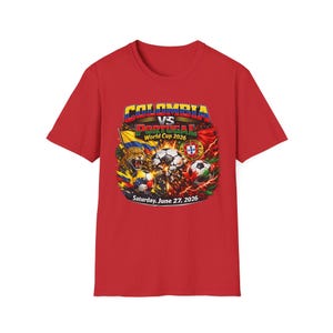 Colombia vs Portugal Soccer Shirt 2026 | International Football Match Fan Tee | June 27 2026 | Game Day Shirt | Bold Soccer Graphic Tee image 11