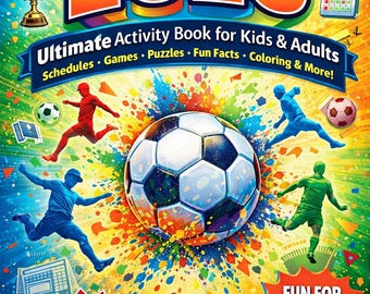 World Cup 2026 Activity Book, Coloring Pages, Mazes