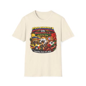 Colombia vs Portugal Soccer Shirt 2026 | International Football Match Fan Tee | June 27 2026 | Game Day Shirt | Bold Soccer Graphic Tee image 4