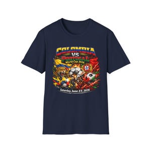 Colombia vs Portugal Soccer Shirt 2026 | International Football Match Fan Tee | June 27 2026 | Game Day Shirt | Bold Soccer Graphic Tee image 9