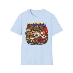 Colombia vs Portugal Soccer Shirt 2026 | International Football Match Fan Tee | June 27 2026 | Game Day Shirt | Bold Soccer Graphic Tee image 7