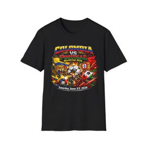 Colombia vs Portugal Soccer Shirt 2026 | International Football Match Fan Tee | June 27 2026 | Game Day Shirt | Bold Soccer Graphic Tee image 1