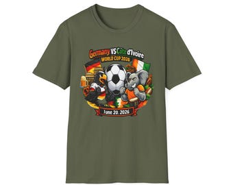 Deutschland gegen Elfenbeinküste, Deutsche Fußball 2026 Trikot, Fußballspiel T-Shirt, 20 Juni, 2026 Fan T-Shirt, Deutscher Fußball 2026, Welt Sommer Fußball
