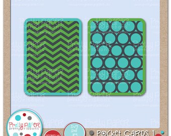 Tarjetas de bolsillo 1 Archivos de corte & Clip Art - Descarga instantánea