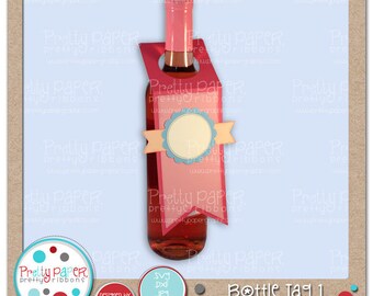 Bottle Tag 1 Archivos de corte - Descarga instantánea