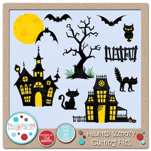 Haunted scenario taglio file & Clip Art - Download immediato