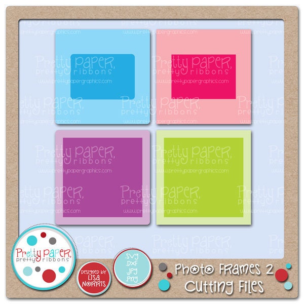 Photo Frames 2 Cutting Files & Clip Art - Instant Download