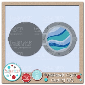 Porthole Card Cutting Files & Clip Art - Instant Download