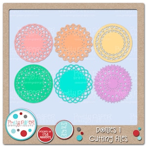 Doilies 1 Cutting Files & Clip Art - Instant Download