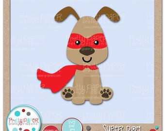 Super Perro Archivos de Corte y Clip Art - Descarga Instantánea