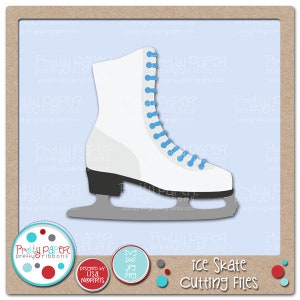 Ice Skate Cutting Files & Clip Art - Instant Download