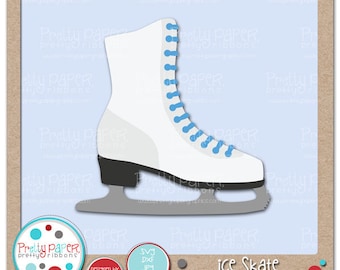 Ice Skate Cutting Files & Clip Art - Instant Download