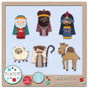 Nativity 2 Cutting Files & Clip Art - Instant Download