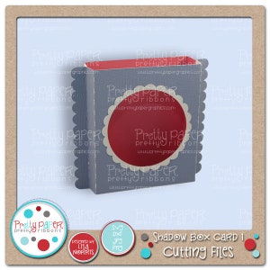 Shadow Box Card 1 Cutting Files - Instant Download