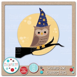 Wizard Owl Cutting Files & Clip Art - Instant Download