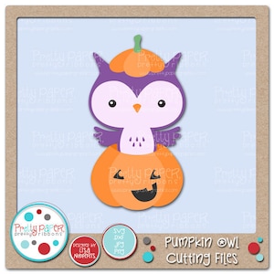 Pumpkin Owl Cutting Files & Clip Art - Instant Download