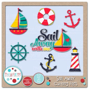 Sail Away Cutting Files & Clip Art - Instant Download