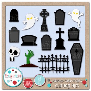 Taglio di cimitero infestato file & Clip Art - Download immediato
