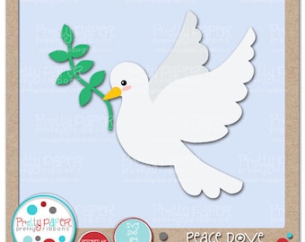 Peace Dove Cutting Files & Clip Art - Descarga instantánea