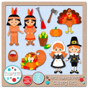 Primo Ringraziamento Cutting Files & Clip Art - Download istantaneo