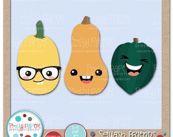 Squash Friends Cutting Files & Clip Art - Instant Download