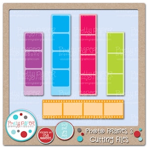 Photo Frames 3 Cutting Files & Clip Art - Instant Download