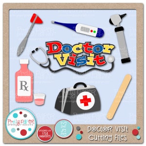 Doctor Visit Cutting Files & Clip Art - Instant Download