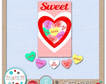 Sweet Hearts Cutting Files & Clip Art - Instant Download