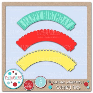 Cupcake Wrappers 1 Cutting Dateien & ClipArt - sofort-Download