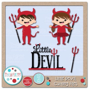 Pliki do cięcia Little Devil i grafiki wektorowe — natychmiastowe pobranie