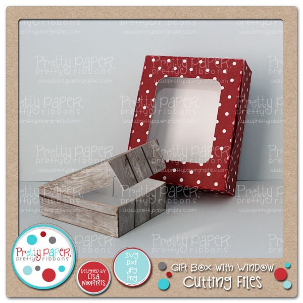 Gift Box with Window Cutting Files - Instant Download