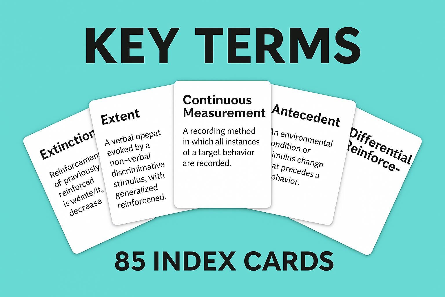 RBT Flashcards Pack – 85 Key Terms With Definitions | Printable RBT ...