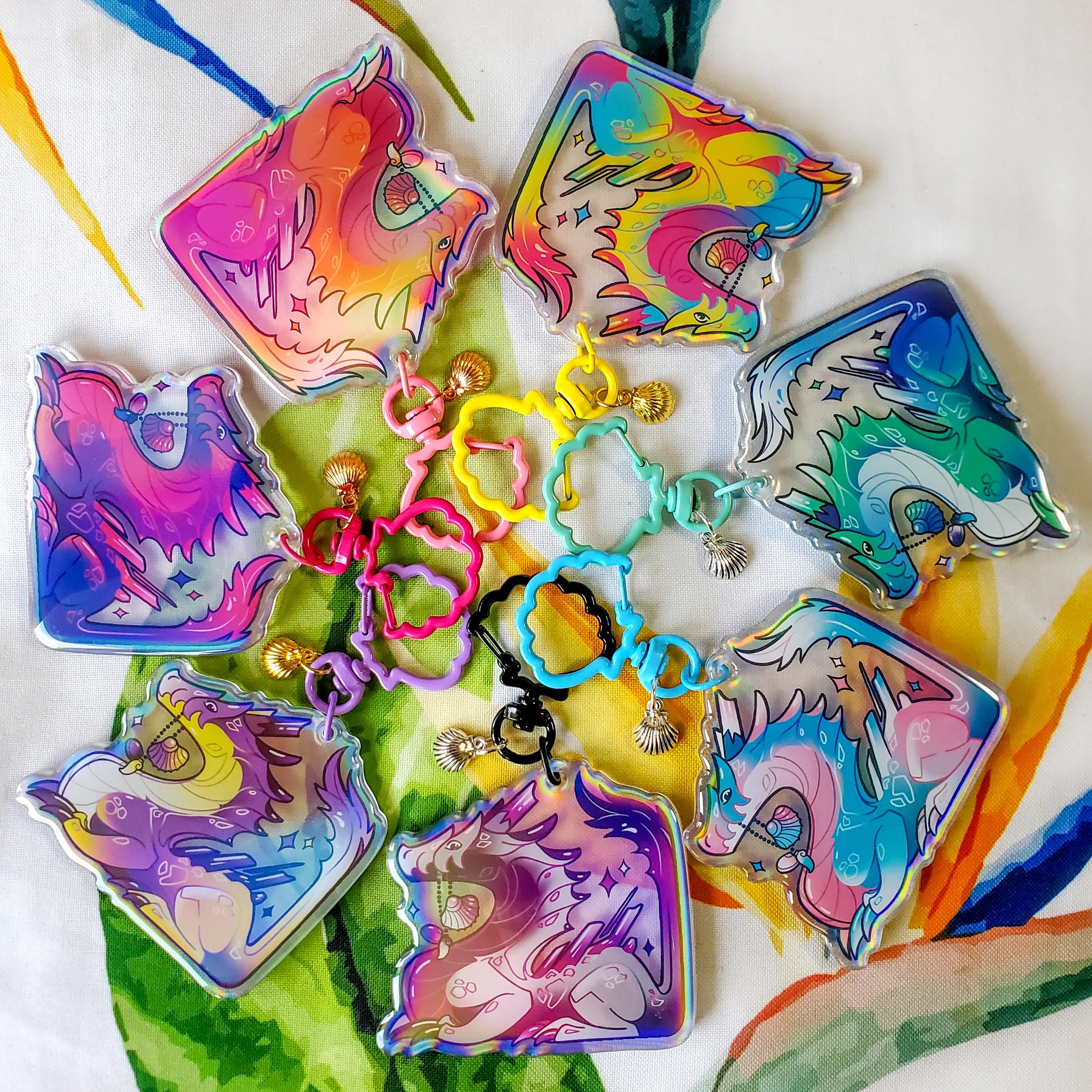 Monster Hunter Lagiacrus Lgbt Keychain ~ Video Game Iridescent