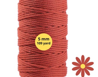 Natürliche 5 mm Makramee Schnur: 100 Meter Baumwollseil
