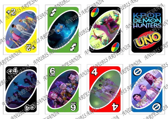 UNO Kpop Demon Hunters Card Game to Print - Etsy UNO Kpop Demon Hunters Card Game to Print - Etsy