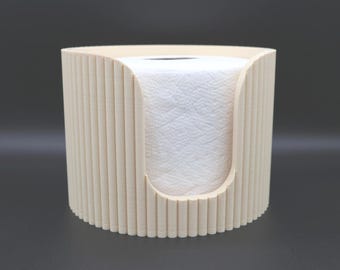 Modern Ribbed Toilet Paper Holder – No Drill 3M Adhesive Wall Mount