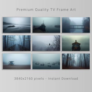Winterlicher Nebel-Rahmen-TV: Sofortiger digitaler Download (Bundle)