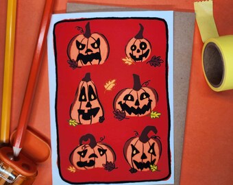 Halloween-kort för pumpaskörd