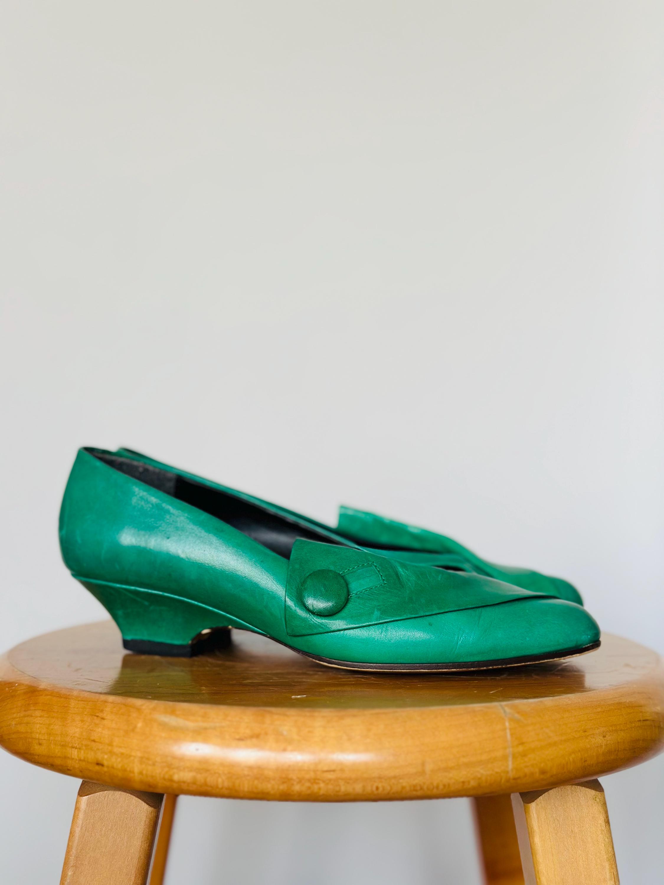 Amalfi Men\'s Emerald Green Velvet Bit Driving Loafers Sz 7.5m 1980 main image 4