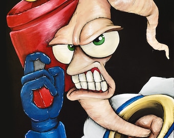 Earthworm Jim - Art Print