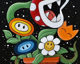 Nintendo Flower Plant Bouquet - Art Print