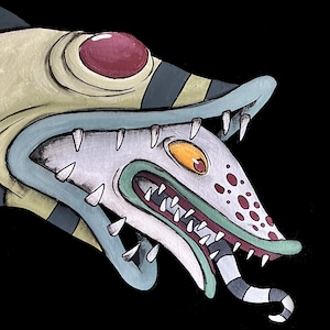Beetlejuice Sandworm Fan Art - Art Print