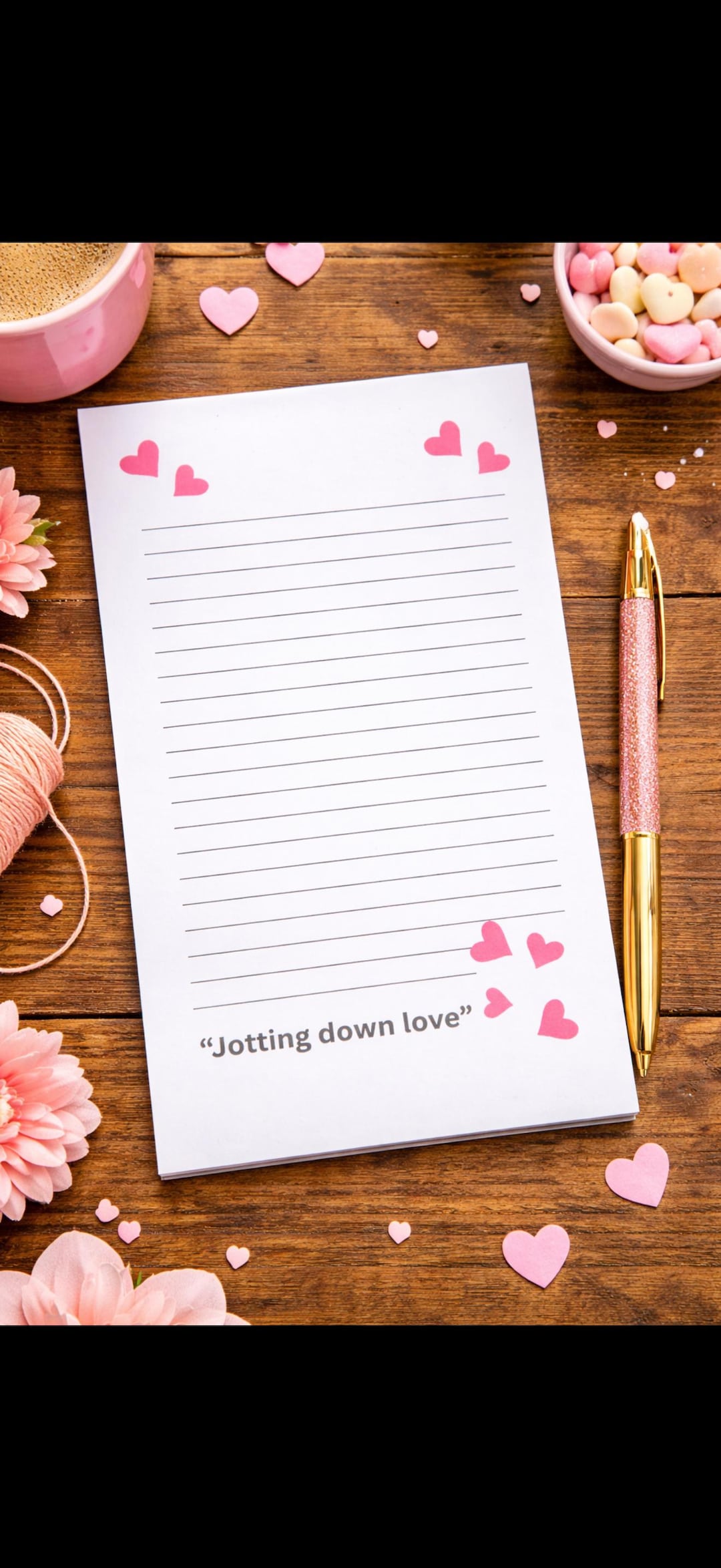 Handmade Jotting Down Love Notepad - Etsy