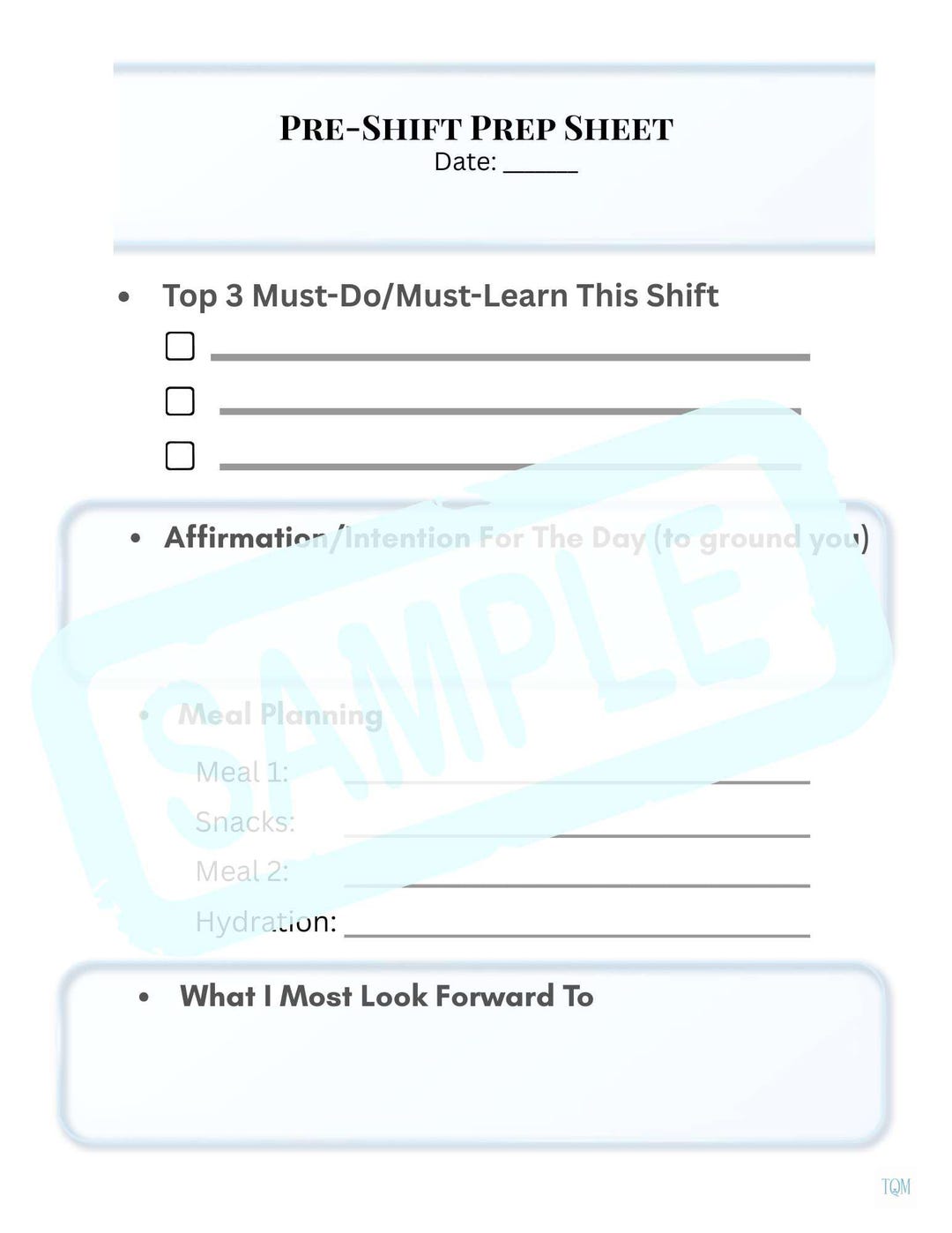 Pre-shift Prep & Brain Sheet for Nurses | Printable Nursing Planner ...