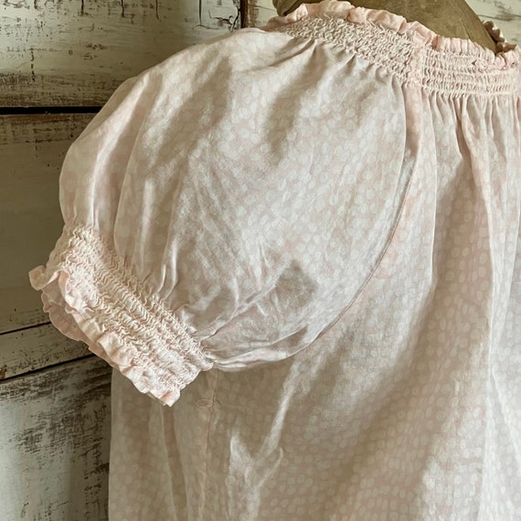 Pink Peasant Blouse, Petite Small, Cottagecore Pu… - image 6