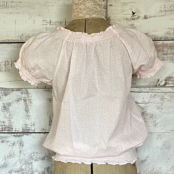 Pink Peasant Blouse, Petite Small, Cottagecore Pu… - image 5